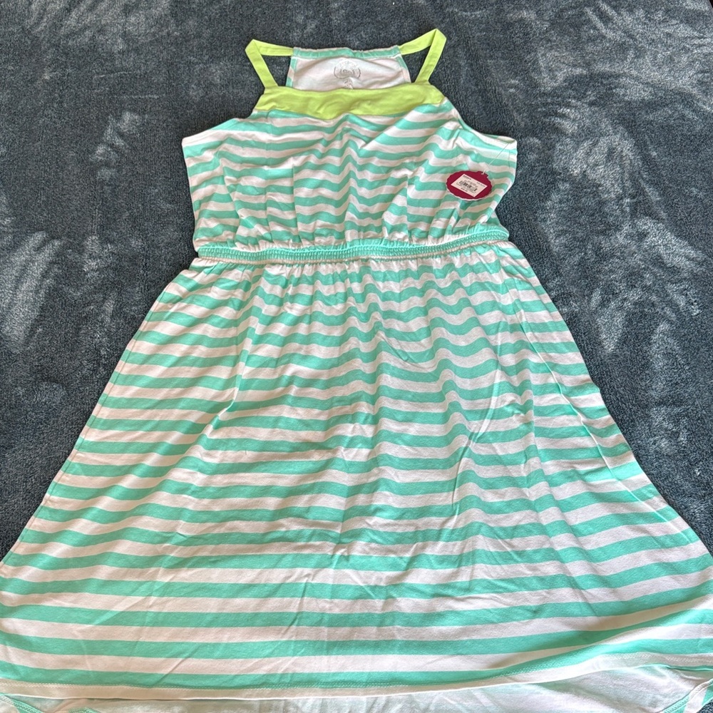 SO Mint and White Striped girls Dress